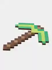 Зеленый игрушечное оружие меч пиксельный, алмазный топор, кирка из игры
