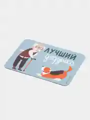 Светло-синий магнит на холодильник / Подарок сувенир бабушке,маме, папе, девушке