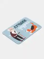 Светло-синий магнит на холодильник / Подарок сувенир бабушке,маме, папе, девушке