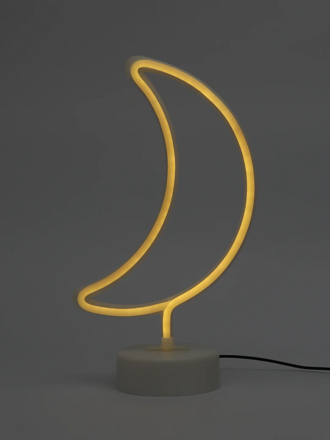 Светло-жёлтый настольный неоновый LED-светильник, светодиодный