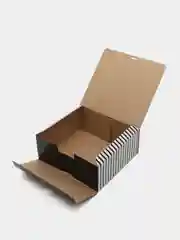 Угольный коробка подарочная с лентой