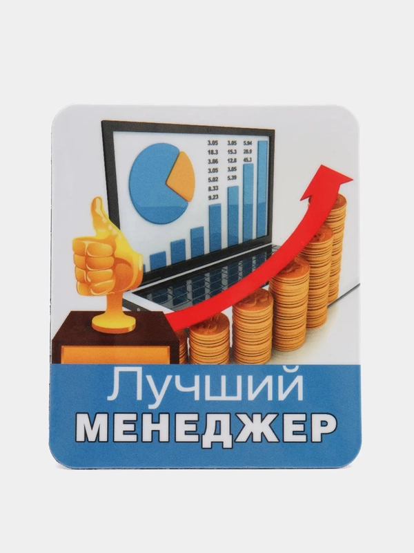 Виниловый магнит, подарочный, "Лучший менеджер"