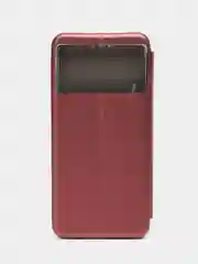 Бордовый чехол-книжка для Xiaomi 13 Lite, 13T/13T Pro, Poco C40, M5, X4 Pro, Note 10s, Poco X6 Pro
