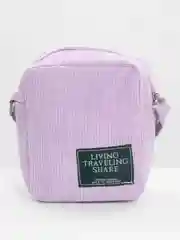 Фиолетовый сумка унисекс через плечо, из вельвета