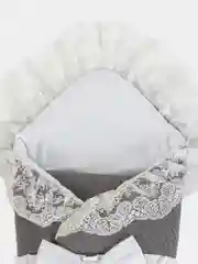 Угольный конверт на выписку, зимний