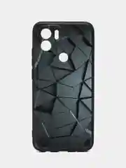 Тёмно-серый чехол для Xiaomi Redmi A1+/A2+/Poco C51 (Сяоми Редми А1 Плюс), с принтом