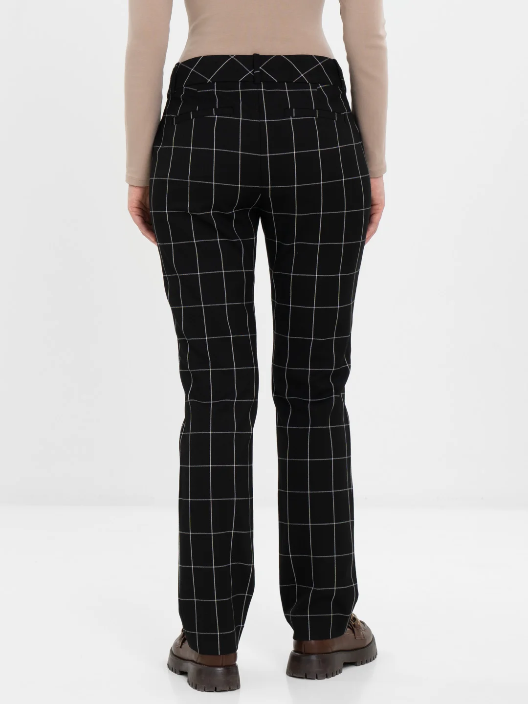 Черный calvin Klein Modern Essential Pant Классические брюки в клетку, зауженные, чёрного цвета