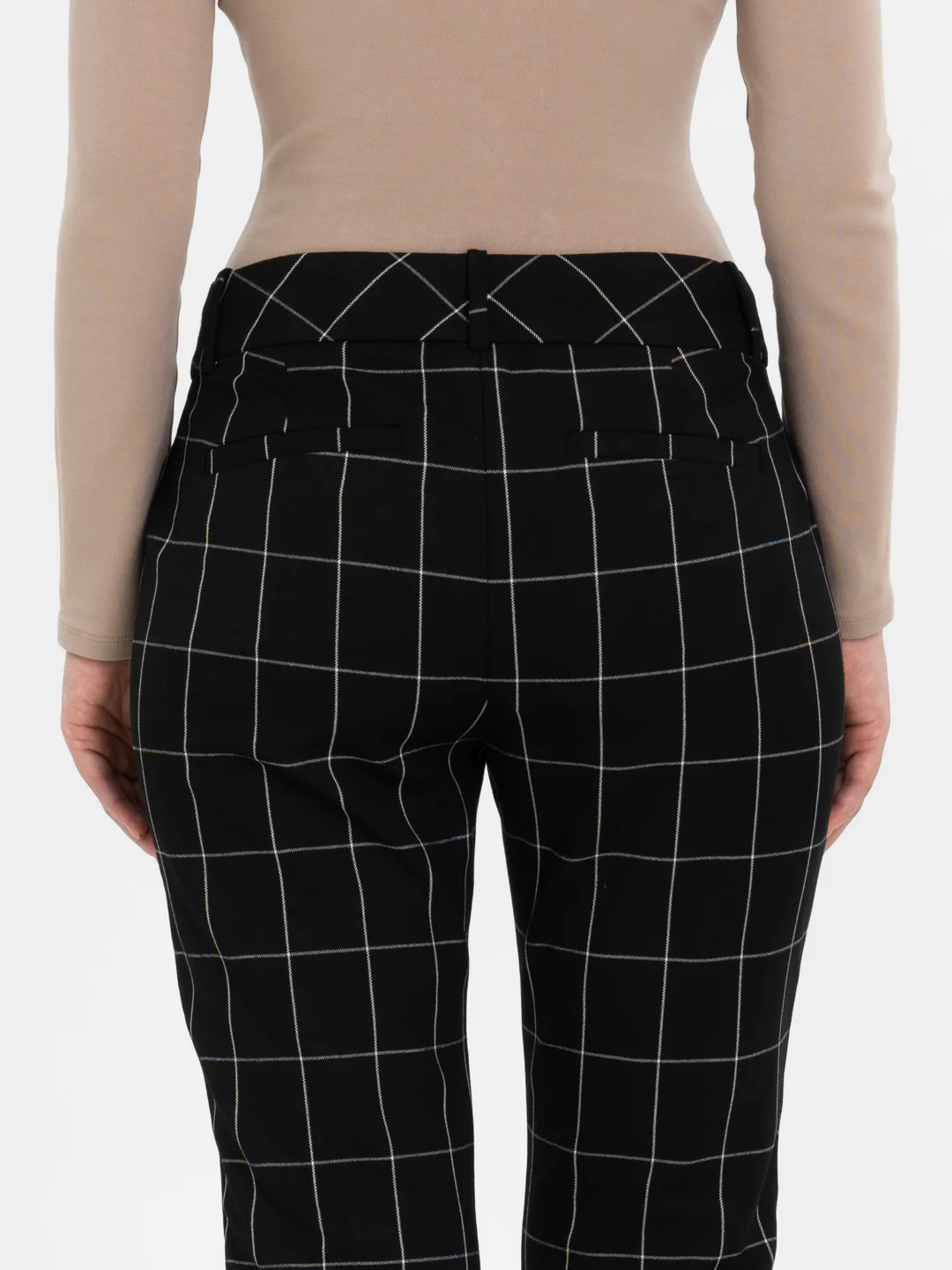 Черный calvin Klein Modern Essential Pant Классические брюки в клетку, зауженные, чёрного цвета