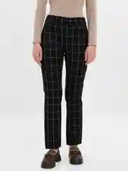 Черный calvin Klein Modern Essential Pant Классические брюки в клетку, зауженные, чёрного цвета