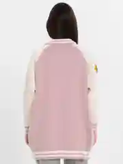 Сиреневый женский бомбер свободного кроя, oversize