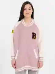 Сиреневый женский бомбер свободного кроя, oversize