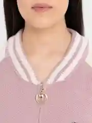 Сиреневый женский бомбер свободного кроя, oversize