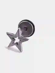 Серебряный серьга для уха геометрической формы, 1штука