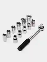 Набор инструментов в кейсе ТУНДРА, автомобильный, 1/2" и 1/4", 98 предметов