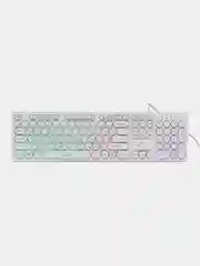 Белый клавиатура Dialog Gan-Kata KGK-16U, игровая, с RGB-подсветкой, USB, подарок на 8 марта