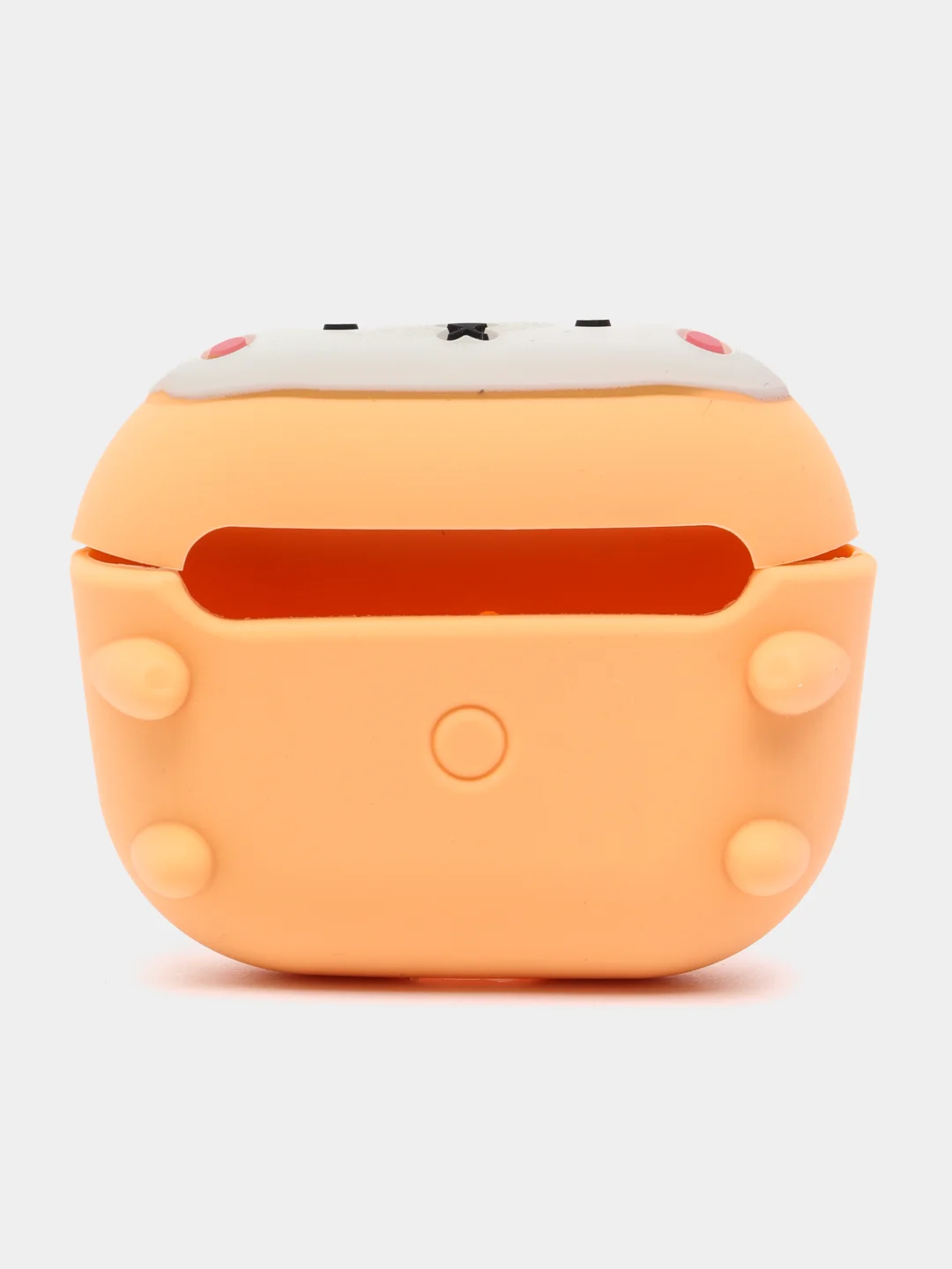 Светло-бежевый чехол для беспроводных наушников Air Pods 3, с карабином, силиконовый