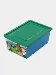 Ящик для игрушек, с крышкой, "Синий трактор", объём 30 л