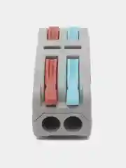 Соединительная проходная клемма, быстрозажимная рычажковая типа wago 2-2p-g2