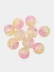 Конфетный бусины круглые, стеклянные, с эффектом трещин, 10 мм, 10 штук