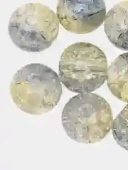 Зелёный хаки бусины круглые, стеклянные, с эффектом трещин, 10 мм, 10 штук