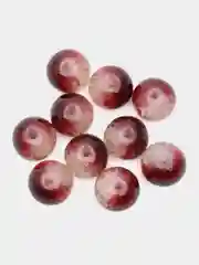 Багровый бусины круглые, стеклянные, с эффектом трещин, 10 мм, 10 штук