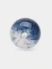 Синий бусины круглые, стеклянные, с эффектом трещин, 10 мм, 10 штук