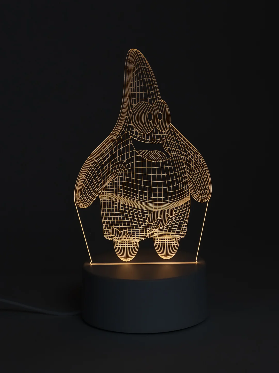Алый светильник 3D, светодиодный ночник, LED