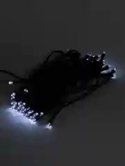 Белый светодиодная гирлянда - нить, на солнечной батарее, LED, уличная, 7метров, 50ламп