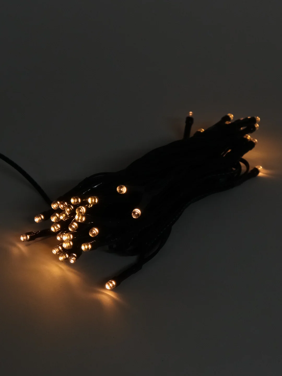 Светло-жёлтый светодиодная гирлянда - нить, на солнечной батарее, LED, уличная, 7метров, 50ламп