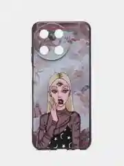 Пудровый силиконовый чехол для Realme 11 4G, с принтом, с рисунком, Реалми 11 4 Джи