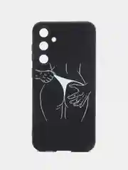 Темно-синий силиконовый чехол для Samsung Galaxy S23 FE, с принтом, с рисунком, Самсунг Галакси С23 ФЕ