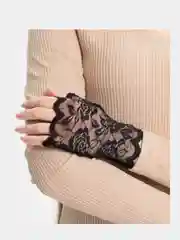 Перчатки без пальцев, сетчатые, митенки, свадебные, кружевные