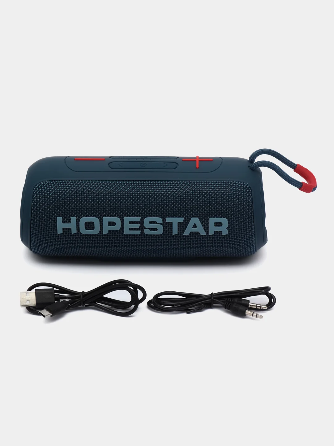 Синий меланж портативная колонка Hopestar Р26, беспроводная, Bluetooth, со светомузыкой