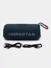 Синий меланж портативная колонка Hopestar Р26, беспроводная, Bluetooth, со светомузыкой