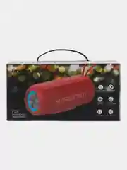 Красный портативная колонка Hopestar Р26, беспроводная, Bluetooth, со светомузыкой