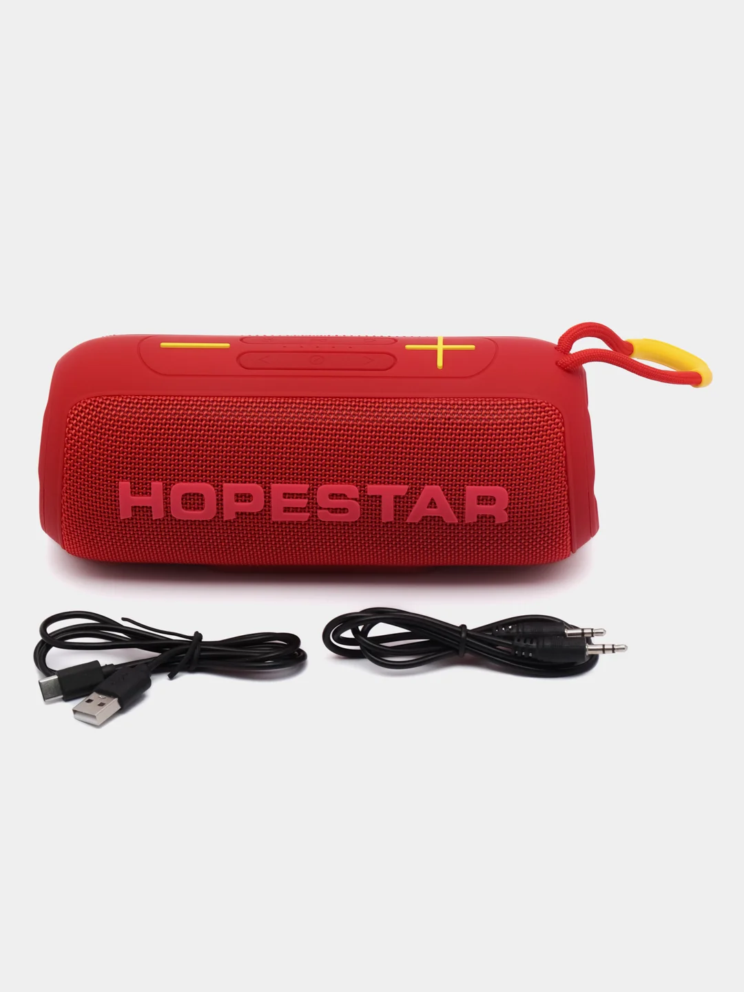 Красный портативная колонка Hopestar Р26, беспроводная, Bluetooth, со светомузыкой