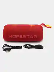 Красный портативная колонка Hopestar Р26, беспроводная, Bluetooth, со светомузыкой