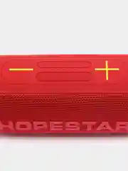 Красный портативная колонка Hopestar Р26, беспроводная, Bluetooth, со светомузыкой