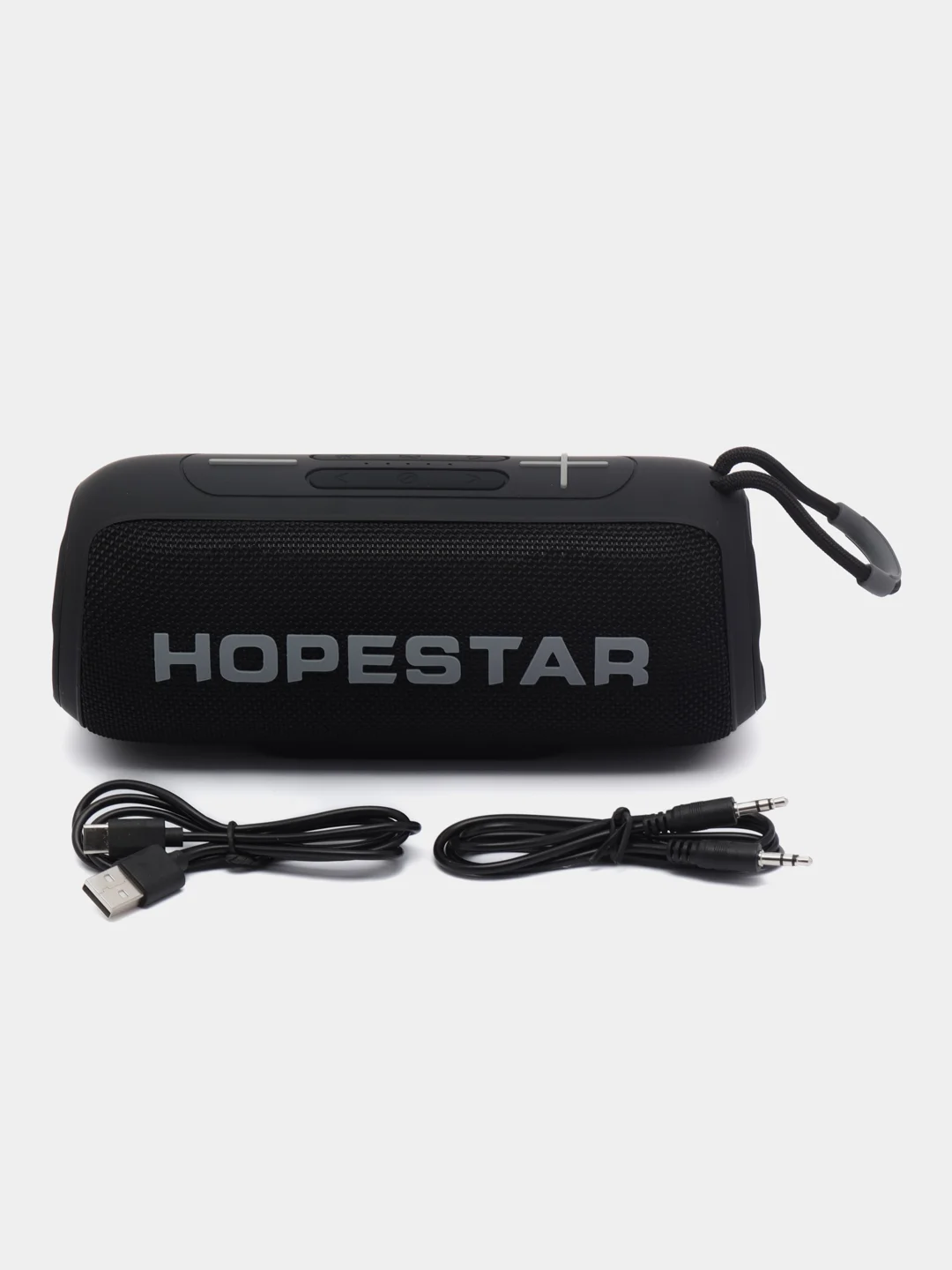 Черный портативная колонка Hopestar Р26, беспроводная, Bluetooth, со светомузыкой