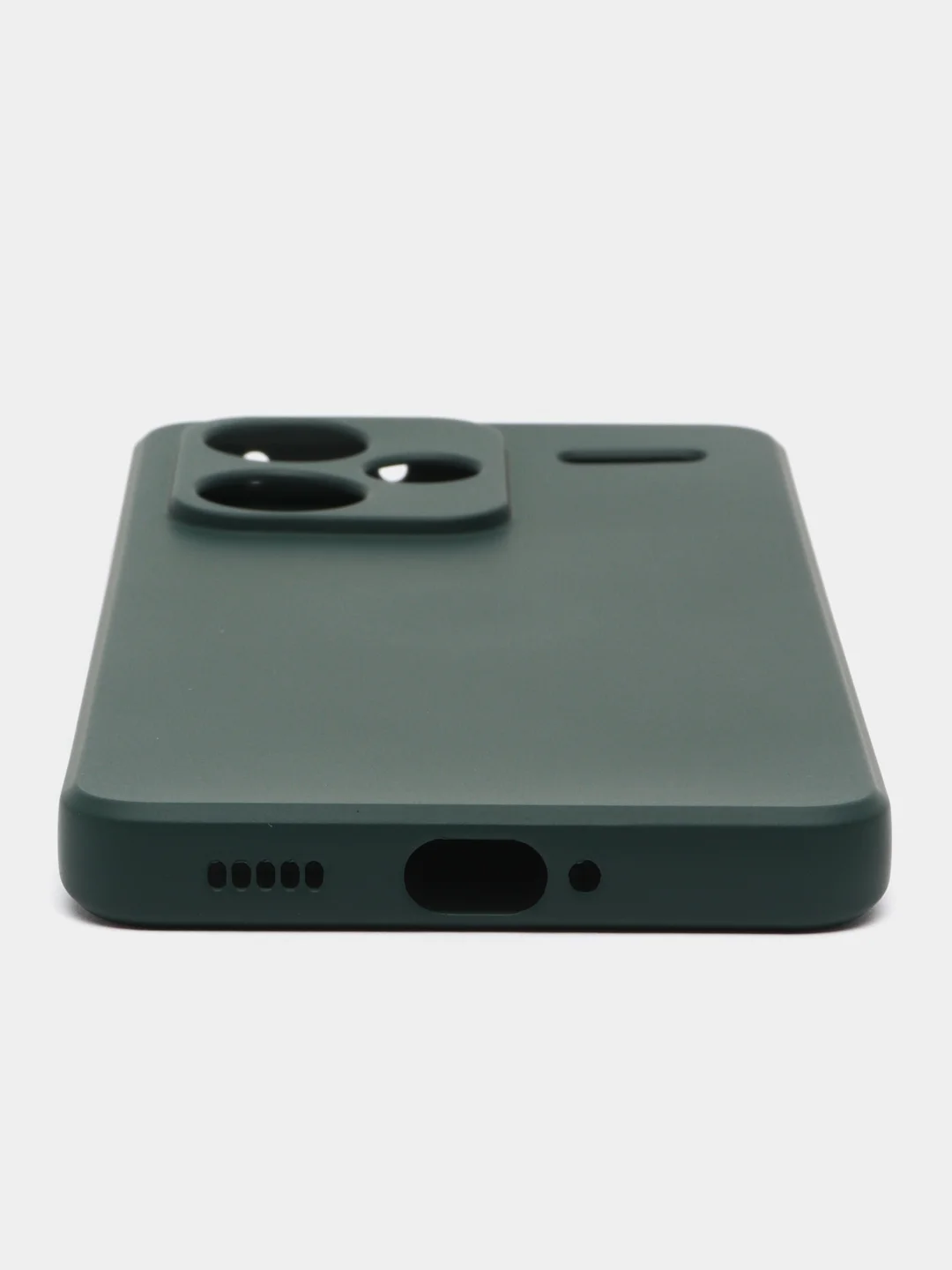 Тёмно-зелёный чехол Silicone Cover для Xiaomi Redmi Note 13 Pro Plus + (Нот 13 Про Плюс), силиконовый