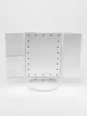 Зеркало LuazON KZ-07, подсветка, 30*18*7 см, 22 диода, 4хААА, (не в комплекте), белое