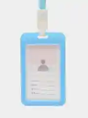 Голубой бейдж на ленте