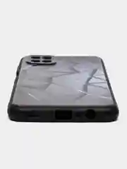 Тёмно-серый силиконовый чехол для Samsung Galaxy A12 / M12, с принтом, с рисунком (Самсунг А12 / М12)