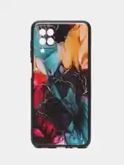 Фиолетовый силиконовый чехол для Samsung Galaxy A12 / M12, с принтом, с рисунком (Самсунг А12 / М12)