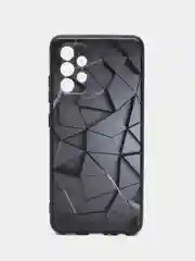 Тёмно-серый силиконовый чехол для Samsung Galaxy A32 4G, с принтом, с рисунком (Самсунг Галакси А32)