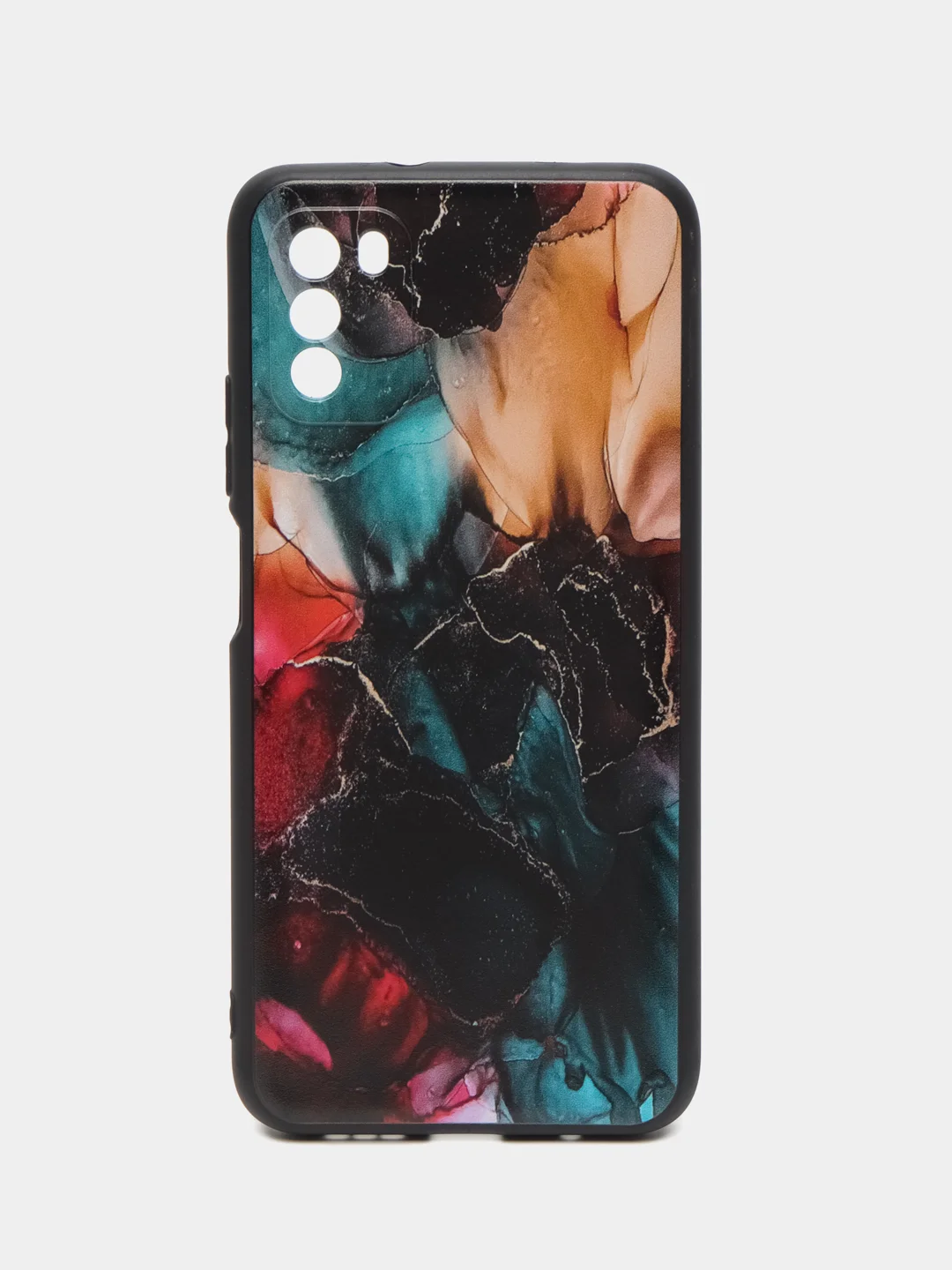 Фиолетовый чехол силиконовый для Xiaomi POCO M3 (Сяоми Поко М3), с принтом, с рисунком
