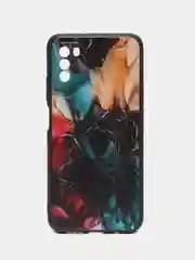Фиолетовый чехол силиконовый для Xiaomi POCO M3 (Сяоми Поко М3), с принтом, с рисунком