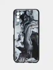 Хаки чехол силиконовый для Xiaomi POCO M3 (Сяоми Поко М3), с принтом, с рисунком
