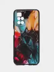 Фиолетовый силиконовый чехол для Xiaomi Redmi 10 2022, с принтом, с рисунком (Сяоми Редми 10)