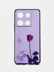 Серебряный силиконовый чехол для Infinix NOTE 30 Pro, с принтом, с рисунком, Инфиникс Нот 30 Про